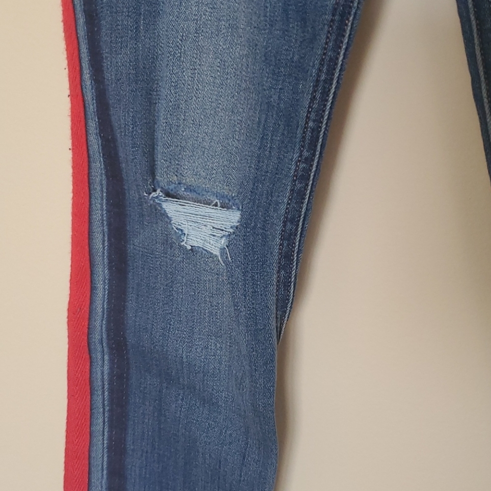 SOLD!!!High waisted side stripe ankle jean leggings NWT⁰ - Picture 7 of 8